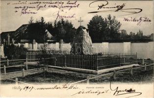 1907 Igló, Zipser Neudorf, Spisská Nová Ves; Honvéd síremlék / military tomb, monument