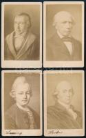 cca 1860-1880 Georg Wilhelm Friedrich Hegel (1770-1831), Johann Ludwig Uhland (1787-1862), Gotthold ...