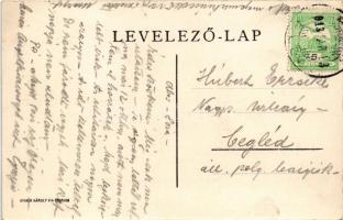 1913 Abos, Obisovce; út, templom. Divald Károly fia / street and church