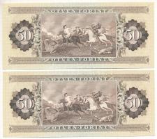 1989. 50Ft (2x) sorszámkövetők "D 301 086718 - D 301 086719" T:UNC,AU Adamo F21