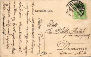 1913 Losonc, Lucenec; Vásár tér, Apollo színház, mozi, üzlet. Strelinger és Fischer kiadása / square...