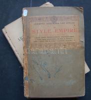 ~1900 2db ritka könyv az empir stílus ornamentikáiól illetve a dekoratív művészetről francia nyelven, elég sérült külső állapottal, Párizsban kiadva