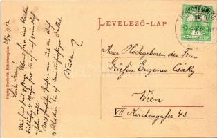 Fehértemplom, Ung. Weisskirchen, Bela Crkva; Vásár utca, templom. Hepke Berthold kiadása / street, c...