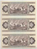 1989. 50Ft (3x) sorszámkövetők "D 314 083910 - D 314 083912" T:UNC,AU 
Adamo F25