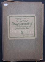 ~1920 Marianne Zweig bécsi polgári bútorokról készült nyomtatványokkal teli albuma jó állapotban, Bécsben kiadva