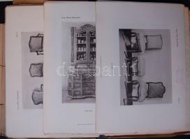 ~1920 Marianne Zweig bécsi polgári bútorokról készült nyomtatványokkal teli albuma jó állapotban, Bé...