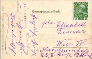 Maribor, Marburg a. Drau; Gruss aus / Art Nouveau montage with child in swimming ring (fl)