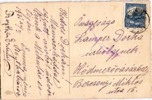 1931 Üdvözlet a Krampusztól! Hold / Krampus greeting with the moon. Erika