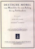 Hermann Schmitz könyve a német bútorokról a barokk és a rokoko stílus alatt, német nyelven, szép állapotban és Stuttgartban nyomva