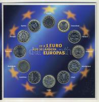 Európai Unió 1999-2002. 1&#8364; (12x) alapító tagországok kiadásai közös szettben T:1