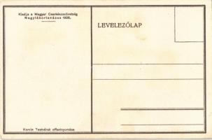 Cserkész fodrásznál. Cserkész művészlap. Kiadja A Magyar Cserkészszövetség Nagytábortanácsa/ Hungari...