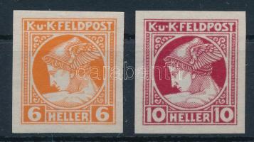 K.u.K. Feldpost 1916 2 db vágott Hírlapbélyeg (30.000)