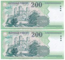 2006. 200Ft (2x) sorszámkövetők "FA 6902187 - FA 6902188" T:UNC
Adamo F53