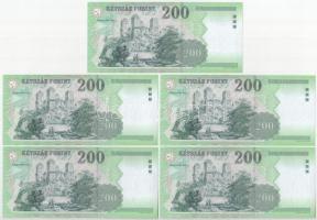 2006. 200Ft (9x) sorszámkövetők "FA 6902192 - FA 6902200" T:UNC
Adamo F53