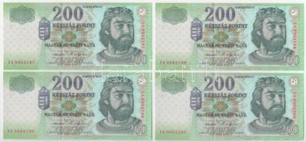 2006. 200Ft (9x) sorszámkövetők "FA 6902192 - FA 6902200" T:UNC
Adamo F53