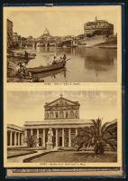 cca 1900 Ricordo di Roma. Két kihajtható képes leporello