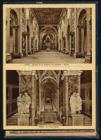cca 1900 Ricordo di Roma. Két kihajtható képes leporello