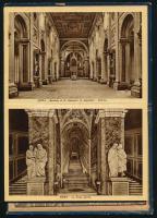 cca 1900 Ricordo di Roma. Két kihajtható képes leporello