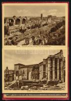 cca 1900 Ricordo di Roma. Két kihajtható képes leporello