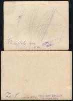 1929 Mátraterenye Nádújfalu -Csiffáry Sándor segédlelkész két fotó 9x12 cm