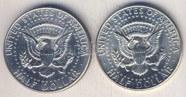 USA 1967-68. 1/2$ Ag "Kennedy" (2x) T:1/2+