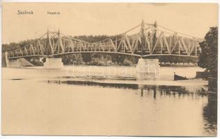 1915 Szolnok, Tisza híd. Faragó Sándor kiadása