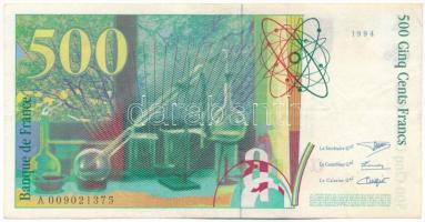 Franciaország 1994. 500Fr "A 009021375" T:F
France 1994. 500 Francs "A 009021375&quo...