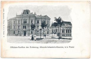 Wien, Vienna, Bécs; Offiziers-Pavillon der Erzherzog Albrecht-Infanterie Kaserne, K.k. Prater / military officers' pavilion of the barracks (EK)