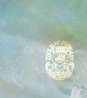 Zsolnay kisplasztika - eozin mázas rákos tál, jelzett, kis mázhibákkal, d: 16,5 cm