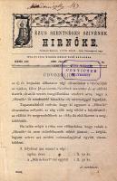 1889 Jézus Szentséges Szívének Hírnökének havi folyóirata Tóth Mike szerkesztésében a Holmeyer Ferencz könyvnyomda gondozásában, Kalocsa