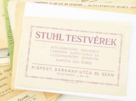 cca 1920-1940 Kb 70 db reklám levelezőlap, klf céges fejlécekkel