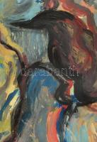 TM jelzéssel: Csendélet. Olaj, karton. 80x60 cm. Fakeretben