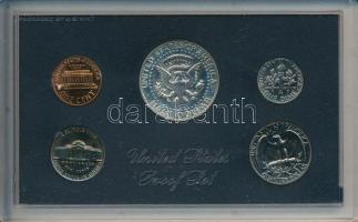 Amerikai Egyesült Államok 1968S 1c-1/2$ Cu-Ni, bronz (5xklf) forgalmi sor eredeti tokban T:PP patina...