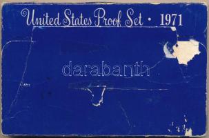 Amerikai Egyesült Államok 1971S 1c-1/2$ (5xklf) forgalmi sor műanyag tokban T:PP a külső papírtok vi...