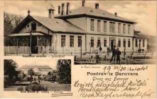 1899 (Vorläufer) Daruvár, Daruvar, Daruwar; Kupalistno svratise, Grad Antuna pl. Tükory. F. Cimic / Bade Hotel, Schloss / spa, hotel, castle + "DARUVÁR P.U."