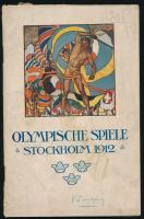 1912 Olympische Spiele in Stockholm német nyelvű programfüzet, térképpel, 47p