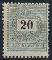 1898 20kr "E" (12.000) (foghibák / perf. faults)