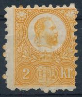 1871 Réznyomat 2kr (11.000) (foghiba / perf. fault)