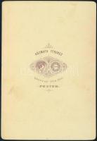 cca 1870 Elegáns hölgy portréja, kabinetfotó Kozmata Ferenc (1839-1902) pesti műterméből, 16x11 cm (...