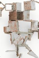 Bátai István Mózes: Objet trouvé kompozíció (cím nélkül). Formált, alakra vágott és egybehegesztett ...