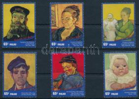 van Gogh paintings set from a mini sheet, van Gogh festmények kisívből kiszedett sor