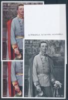 2004/36 IV. Károly boldoggá avatása 4 db-os emlékív garnitúra azonos sorszámmal (20.000)