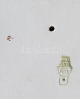 Zsolnay búgócsigás lány Terv: Sinkó. Kézzel festett, jelzett, hibátlan 16x12 cm