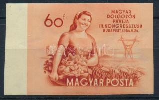 1954 MDP kongresszus II. vágott ívszéli bélyeg (8.000)