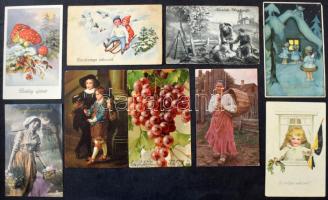 600-650 db régi vegyes motívum és üdvözlő képeslap, érdekes vegyes anyag