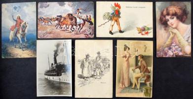 600-650 db régi vegyes motívum és üdvözlő képeslap, érdekes vegyes anyag