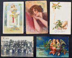 600-650 db régi vegyes motívum és üdvözlő képeslap, érdekes vegyes anyag