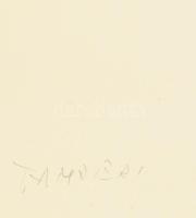 Olvashatatlan jelzéssel: Szerelmespár. Nyomat, papír, jelzett, 46×40 cm