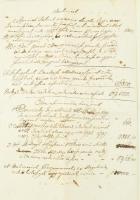 cca 1750 Urmai és kalusai jószágok összeírása Két beírt oldal