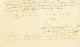 1748 A péterfalvai Riskó családdal kapcsolatos két oklevél, hivatalos levél